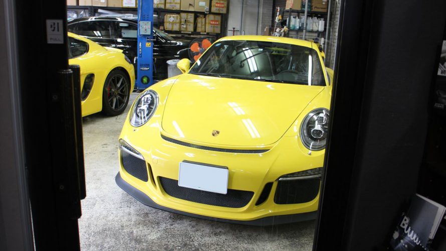 Yellow! Porsche! GTSにCCCF【ﾎﾞﾃﾞｨｺｰﾃｨﾝｸﾞｼｰﾄｺｰﾃｨﾝｸﾞﾊﾞｯｸｶﾒﾗHLﾌｨﾙﾑ】by用賀店
