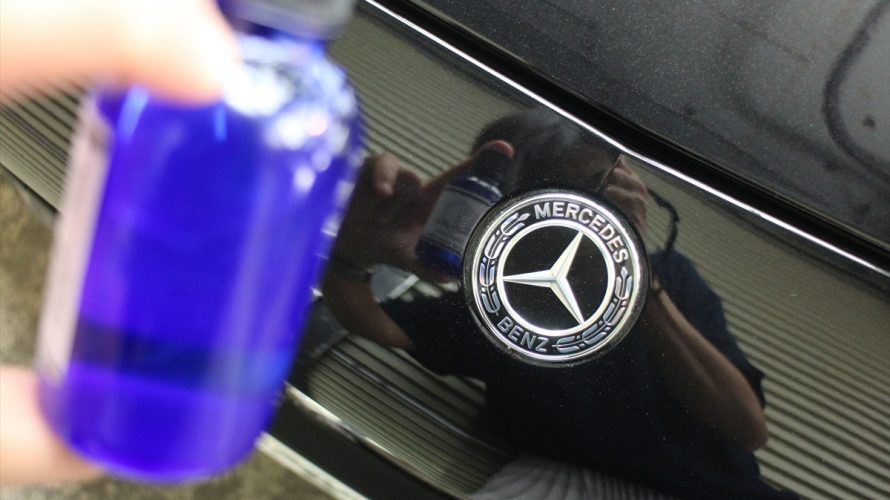 Mercedes-Benz CLS450 品格ボディにAdlaS親水ガラスコーティング-ハイドロフィリー！
