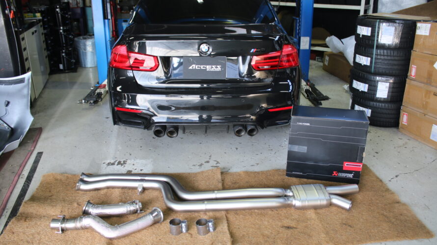 F80M3なお客様に、Akrapovic　Evolution　Linke　pipe　set＆Down　paipeお取り付け！