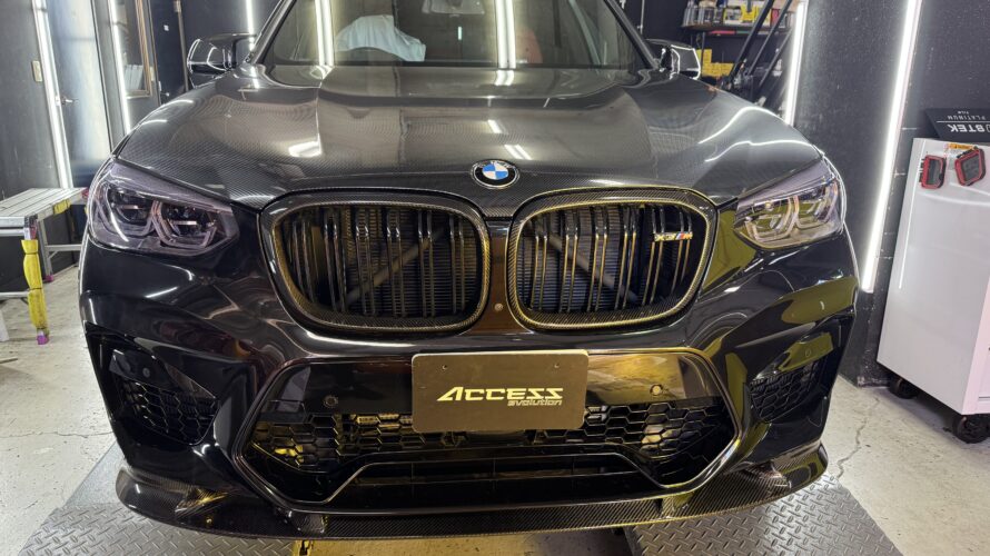 G01 X3Mのお客様にSTEK　DYNO　Carbonでボンネット、ルーフに施工