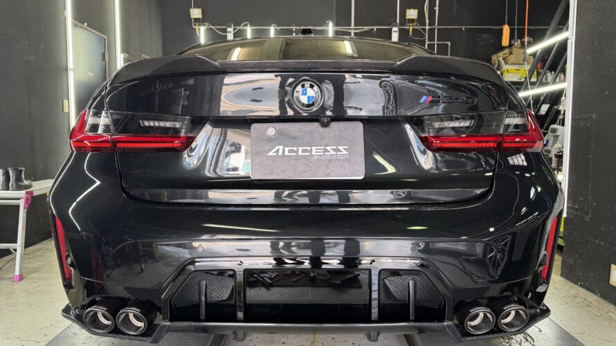 G20 M340i　ACシュニッツァーマフラー、３Dデザインマフラーバルブコントローラー、K＆N湿式エアクリーナー取付
