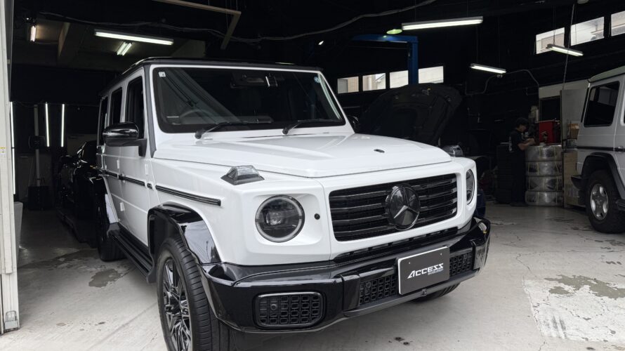 メルセデスベンツ　G450d　STEK DYNO Sheldにてフロントフルプロテクション＆STEK DYNO GlossBlackにてサイドステッププロテクションなど