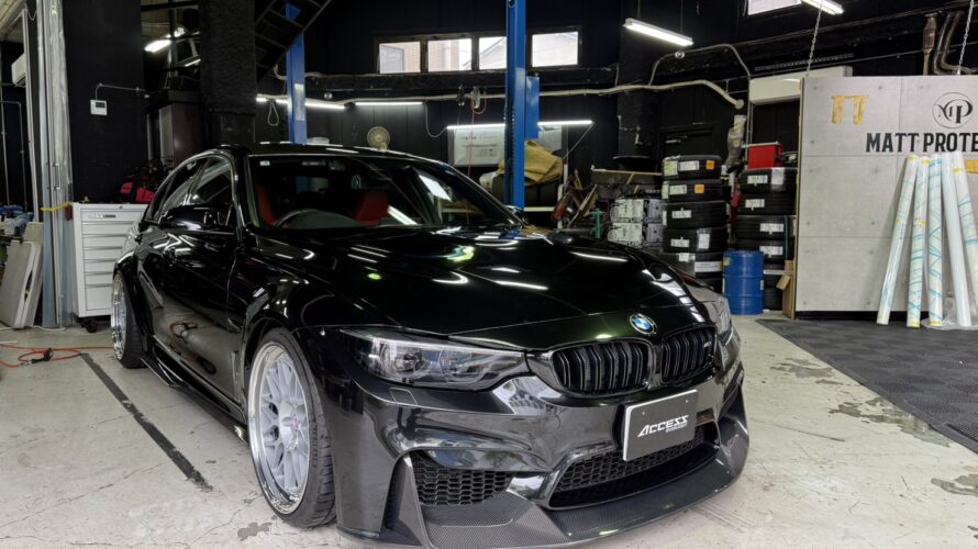 F80 M3 車検＆Adroフロントリップ取付