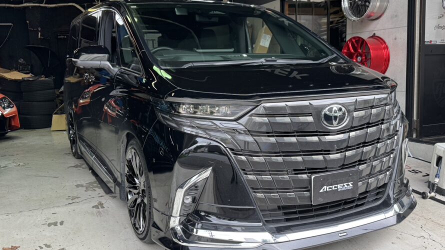 トヨタ　40アルファード　RSS車高調、WALDホイール取付、ユピテルZK3200レーダー取付